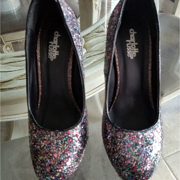 🦋3/$15💰Charlotte Russe Sequin Stilettos - Picture 1 of 5